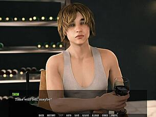 anime couple having hot sex by the public lake