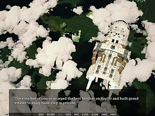 anime couple having hot sex by the public lake