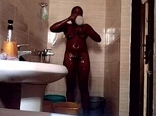 Shower time with sweet kuzy