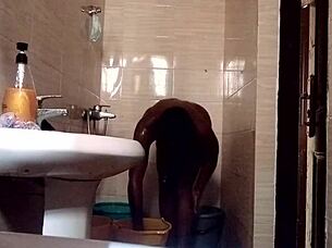 Shower time with sweet kuzy