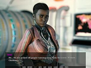 anime couple having hot sex by the public lake