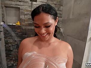 Ashlyn Peaks Calls John Into Shower For Big Tits Wash!