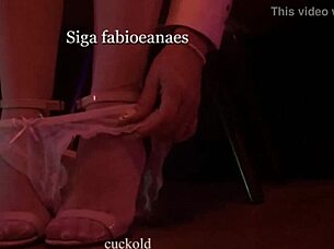 Hotwife Shows Off High Heels And Pantyhose For Fetish Lover's Pleasure