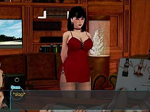 i'm getting blowjob in this hentai game.