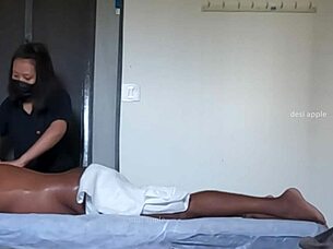 Cute ass girl gets an amazing massage!
