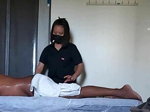 Cute ass girl gets an amazing massage!