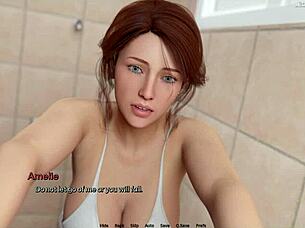 watch this dude suck and lick boobs in hentai game