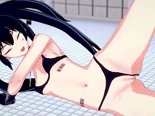 Innocent Stella Achieves Orgasm In Black Rock Shooter Anime
