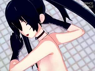 Innocent Stella Achieves Orgasm In Black Rock Shooter Anime