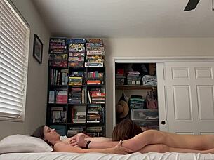 Wife Orgasms Hard in Missionary Cunilingus Play