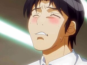 Does the teacher get creampied in bondage hentai?