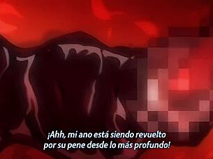 Does the teacher get creampied in bondage hentai?