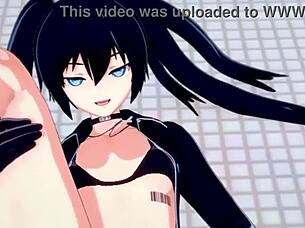 Innocent Stella Achieves Orgasm In Black Rock Shooter Anime