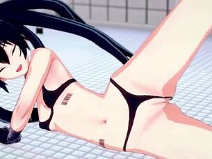 Innocent Stella Achieves Orgasm In Black Rock Shooter Anime