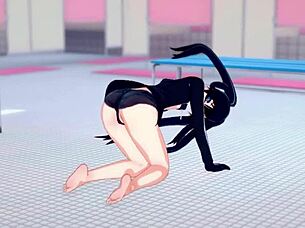 Innocent Stella Achieves Orgasm In Black Rock Shooter Anime