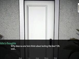 blonde teen with small tits in cartoon game family