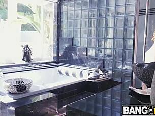 lena paul creates suggestive sextape with johnny love, featuring cowgirl and facial