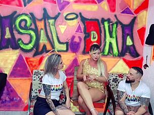 Beatriz Sampaio Shakes Her Big Ass During Lesbian Kiss