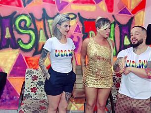 Beatriz Sampaio Shakes Her Big Ass During Lesbian Kiss