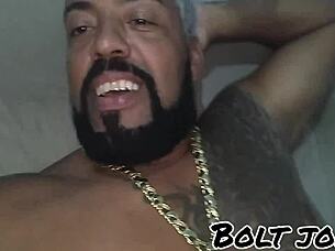 Tattooed Black Guy Fucks Friend's Ass And Pussy In Interracial Double Penetration!