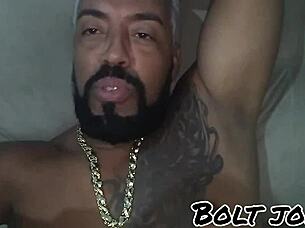 Tattooed Black Guy Fucks Friend's Ass And Pussy In Interracial Double Penetration!