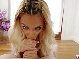 This unbearable blowjob with teen 18+ on big cock is so intense! 😍