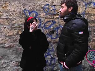 crystal brunette from bordelaise brothel in lingerie, skinny with small tits, very naughty