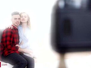 Lovely teen babe lightfairy gets face glazed in hardcore