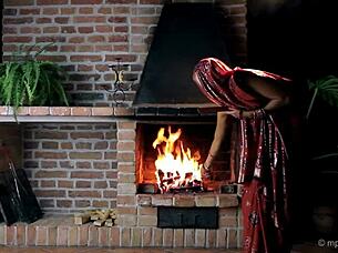 Beautiful Indian teenage girl dancing erotically and fingering herself