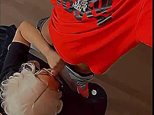 Blonde Barbie Enjoys Deepthroat And Blowjob With Ebony Big Black Cock