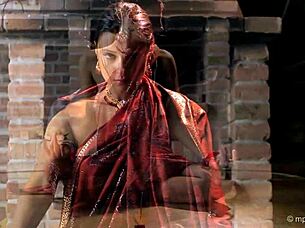 Beautiful Indian teenage girl dancing erotically and fingering herself