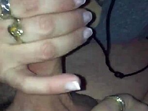 A slow-motion look at a skilled cock sucker with a big load