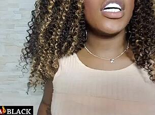 cum with me as i guide your virtual masturbation with this cute ebony teen squirting from pov