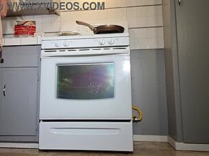 Ordered prostitute cooks breakfast, plays with holes, sucks cock!