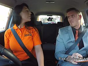 Big cock examiner bangs the student in the classroom outdoors