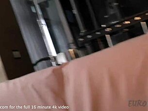 milfy girl solvita's first studio masturbation with big dildo, she's so horny and cute