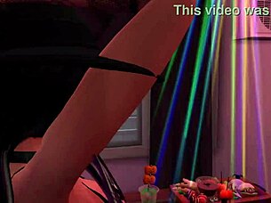 jozie dark teases in halloween costume from sims 4