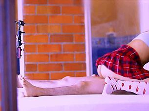 stepdaughter with tight figure tempts him to secret encounters