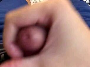 male jerks off on bed, loses nnn challenge