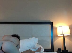 Young man muff diving into hot petite teen's shaved pussy with tattoos and licking hairless area