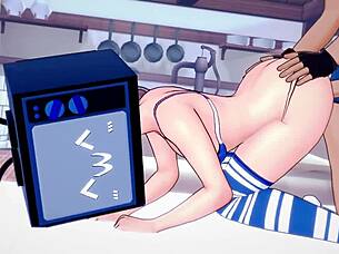 tv woman enjoys riding and masturbation in anime 3d uncensored with cowgirl and bent over