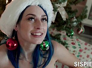 step sis jewelz blu gives tits and ass for christmas