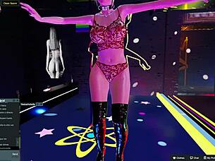 yessicahotwife dances passionately in the night club