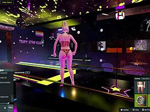 yessicahotwife dances passionately in the night club