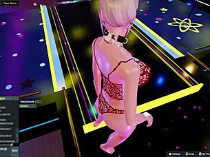 yessicahotwife dances passionately in the night club