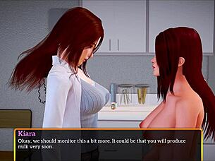 In this cartoon game, I start my new family adventure with a redhead character