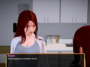 In this cartoon game, I start my new family adventure with a redhead character
