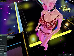 yessicahotwife dances passionately in the night club