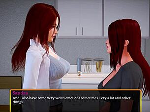 In this cartoon game, I start my new family adventure with a redhead character