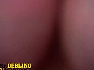 melissa debling, a blonde with big tits, bathing in the shower and showing off her body